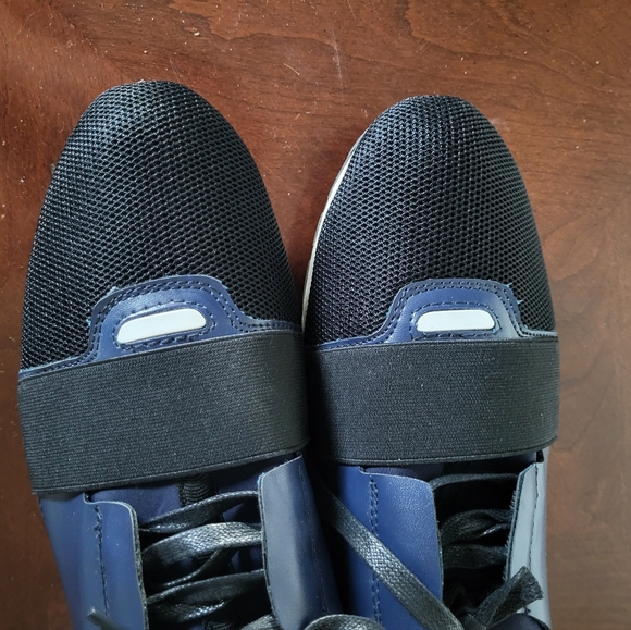 Navy Blue Sneakers with Hybrid Design and Elastic Strap - Picture 7 of 13